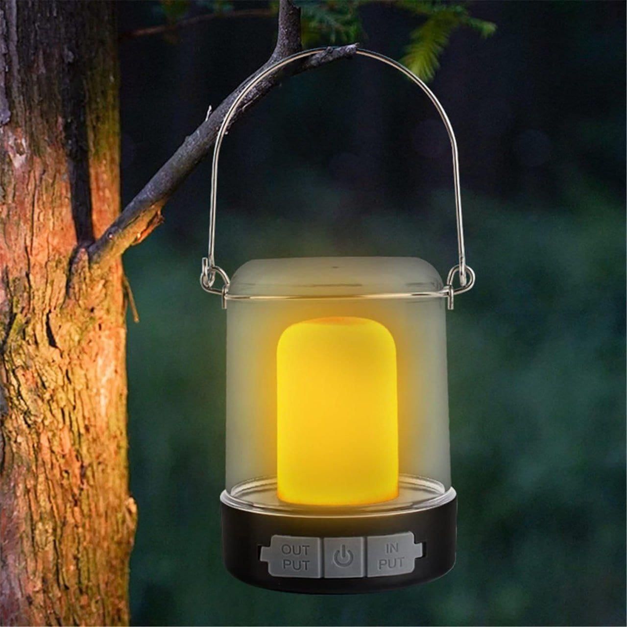 LED Rechargeable Camping Lanterns - Vintage Style, Stepless Dimming, 1 Piece